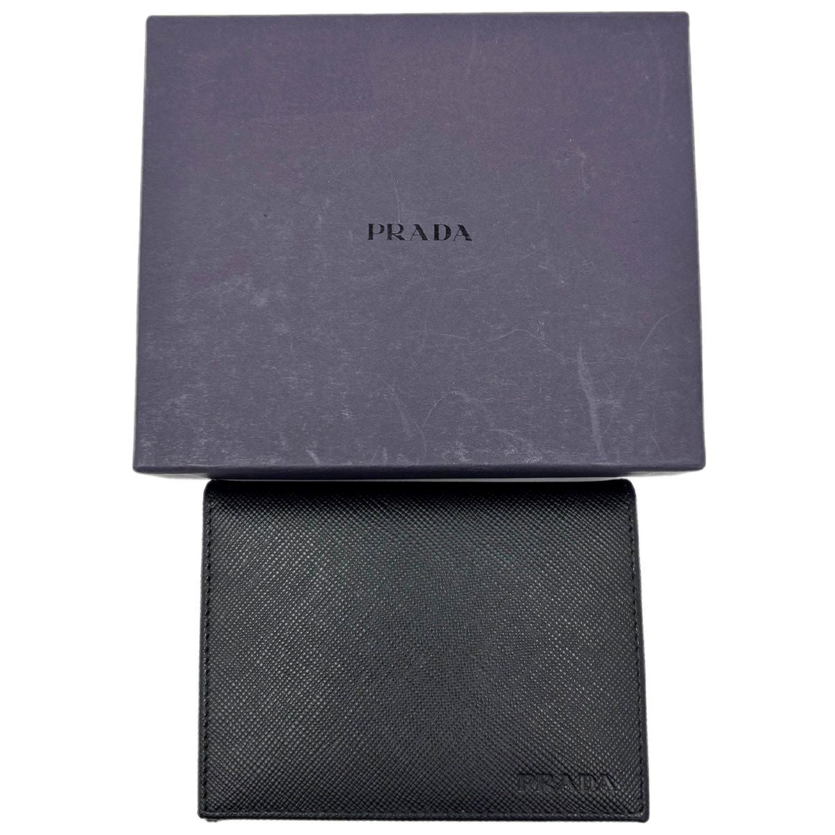 Prada Card Case Saffiano Leather Black
