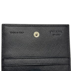 Prada Card Case Saffiano Leather Black — view 8