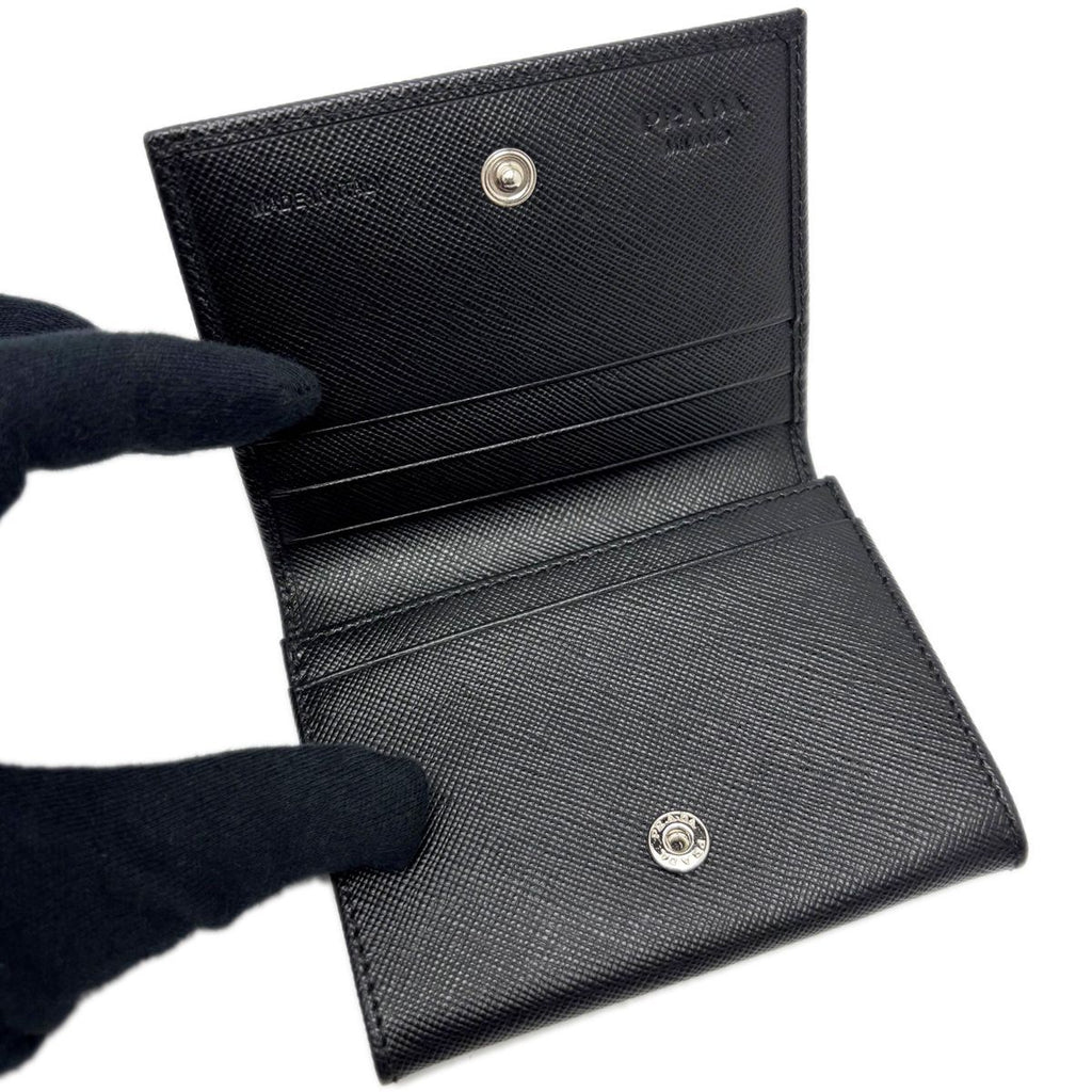 Prada Card Case Saffiano Leather Black — view 7