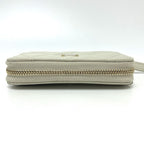 Chanel Coin Case CC Logo Quilted Caviar Leather Gray — view 4