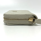 Chanel Coin Case CC Logo Quilted Caviar Leather Gray — view 3