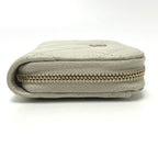 Chanel Coin Case CC Logo Quilted Caviar Leather Gray — view 5