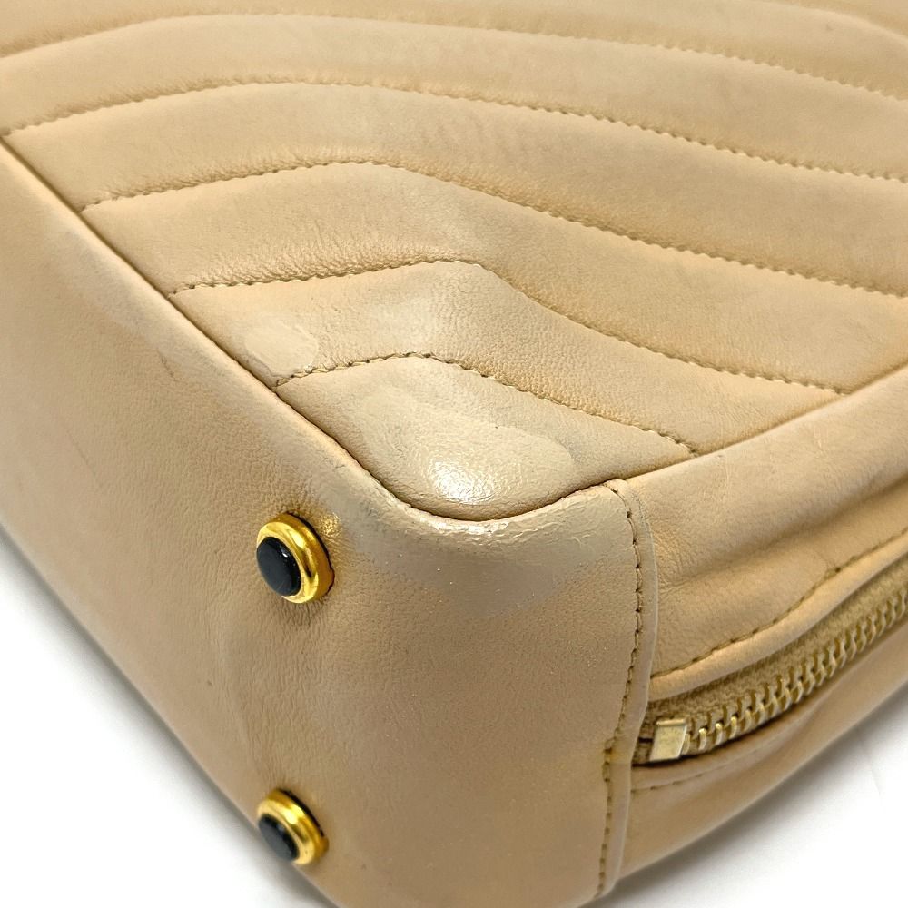 Chanel Handbag Stitch Chez Blanc Lambskin Beige — view 6