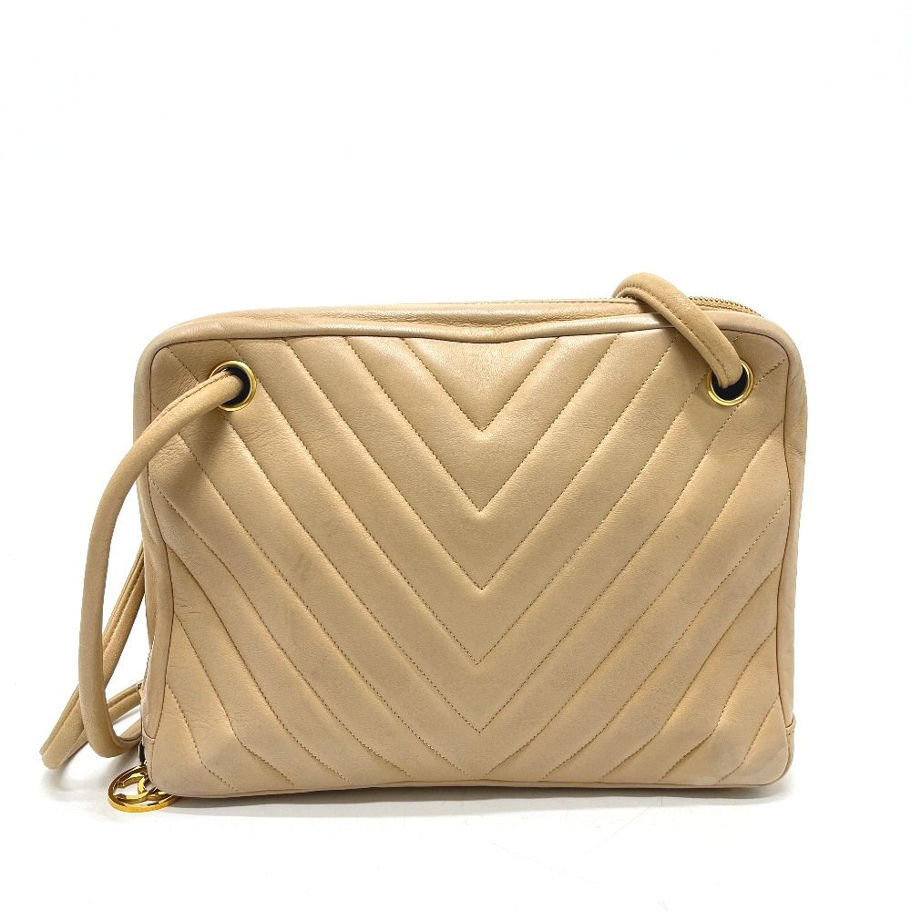 Chanel Handbag Stitch Chez Blanc Lambskin Beige