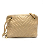 Chanel Handbag Stitch Chez Blanc Lambskin Beige