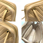 Chanel Handbag Stitch Chez Blanc Lambskin Beige — view 8