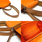 Hermes Tote Kabak PM Toile Ash Orange — view 8