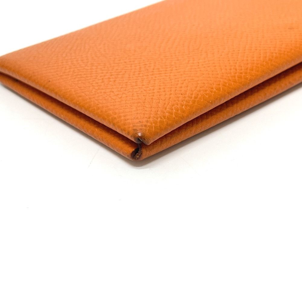 Hermes Card Case Calvi Veau Epsom Orange — view 5