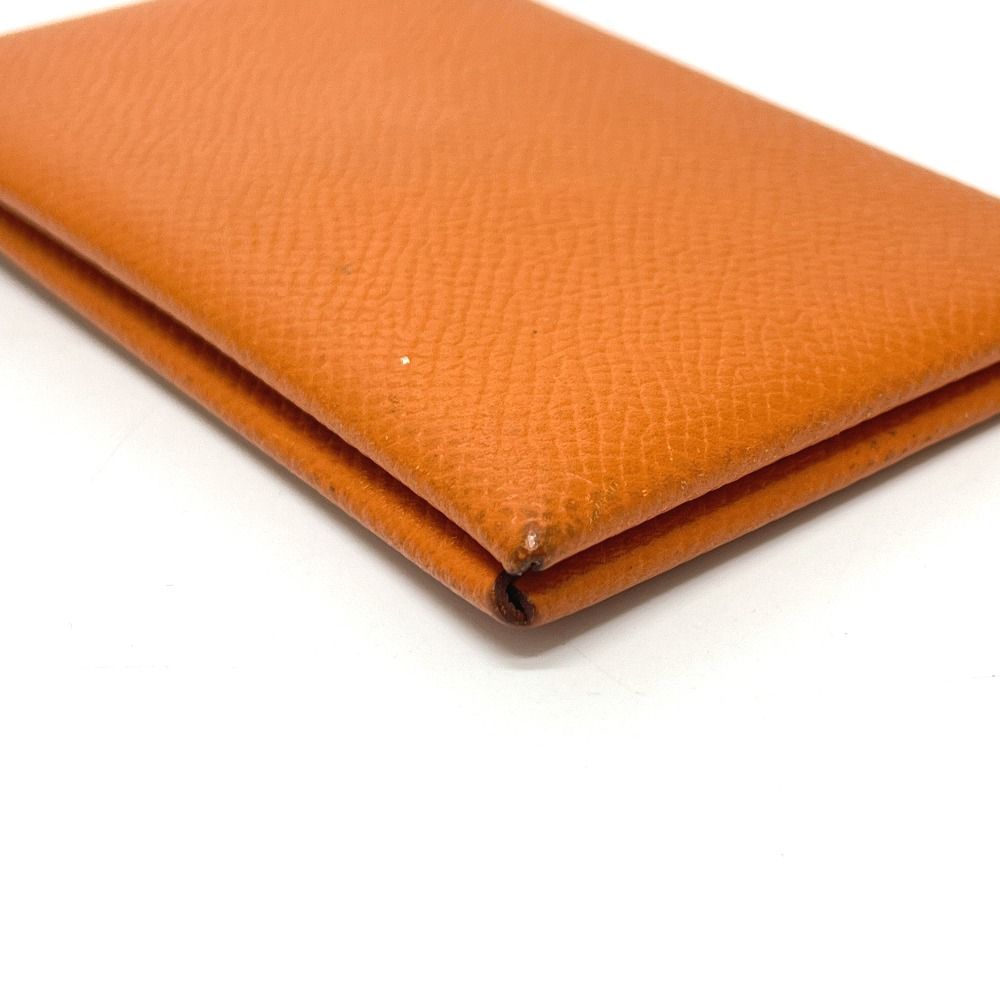 Hermes Card Case Calvi Veau Epsom Orange — view 6
