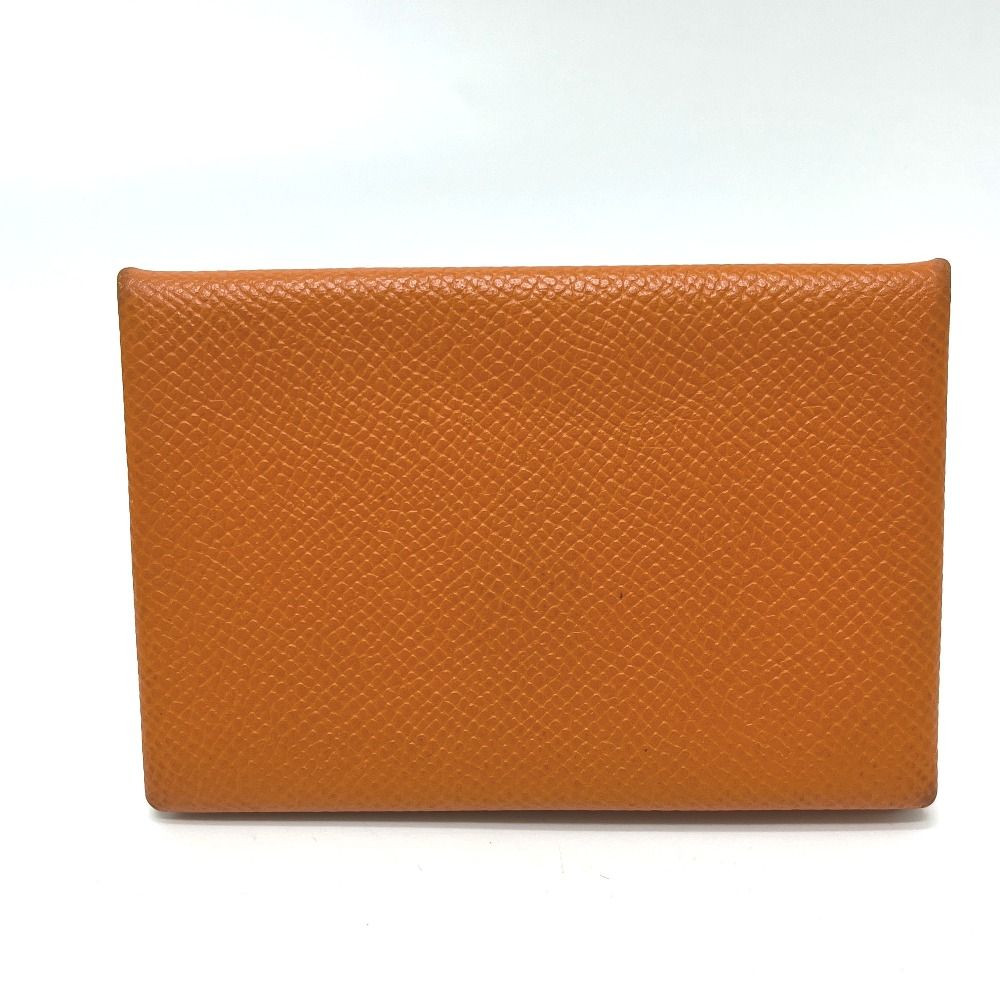 Hermes Card Case Calvi Veau Epsom Orange — view 2