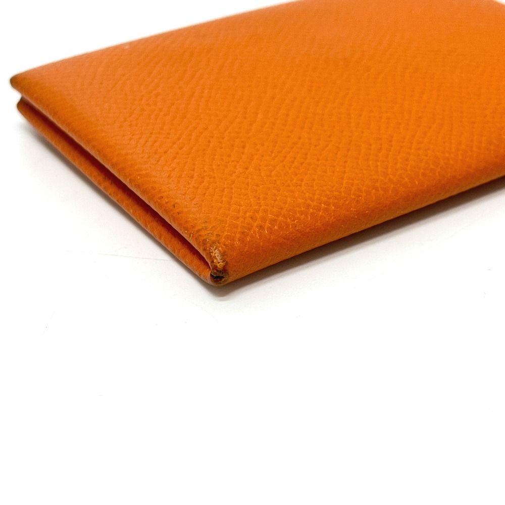 Hermes Card Case Calvi Veau Epsom Orange — view 3