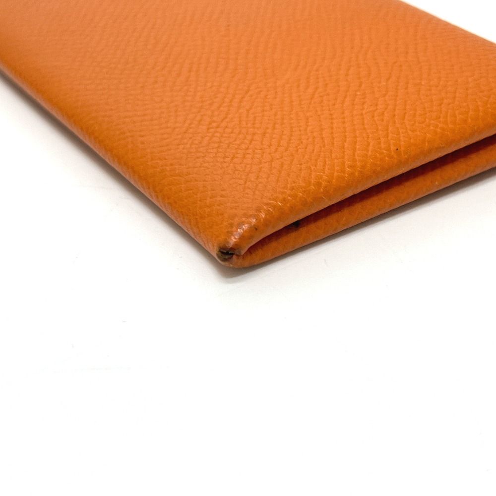 Hermes Card Case Calvi Veau Epsom Orange — view 4