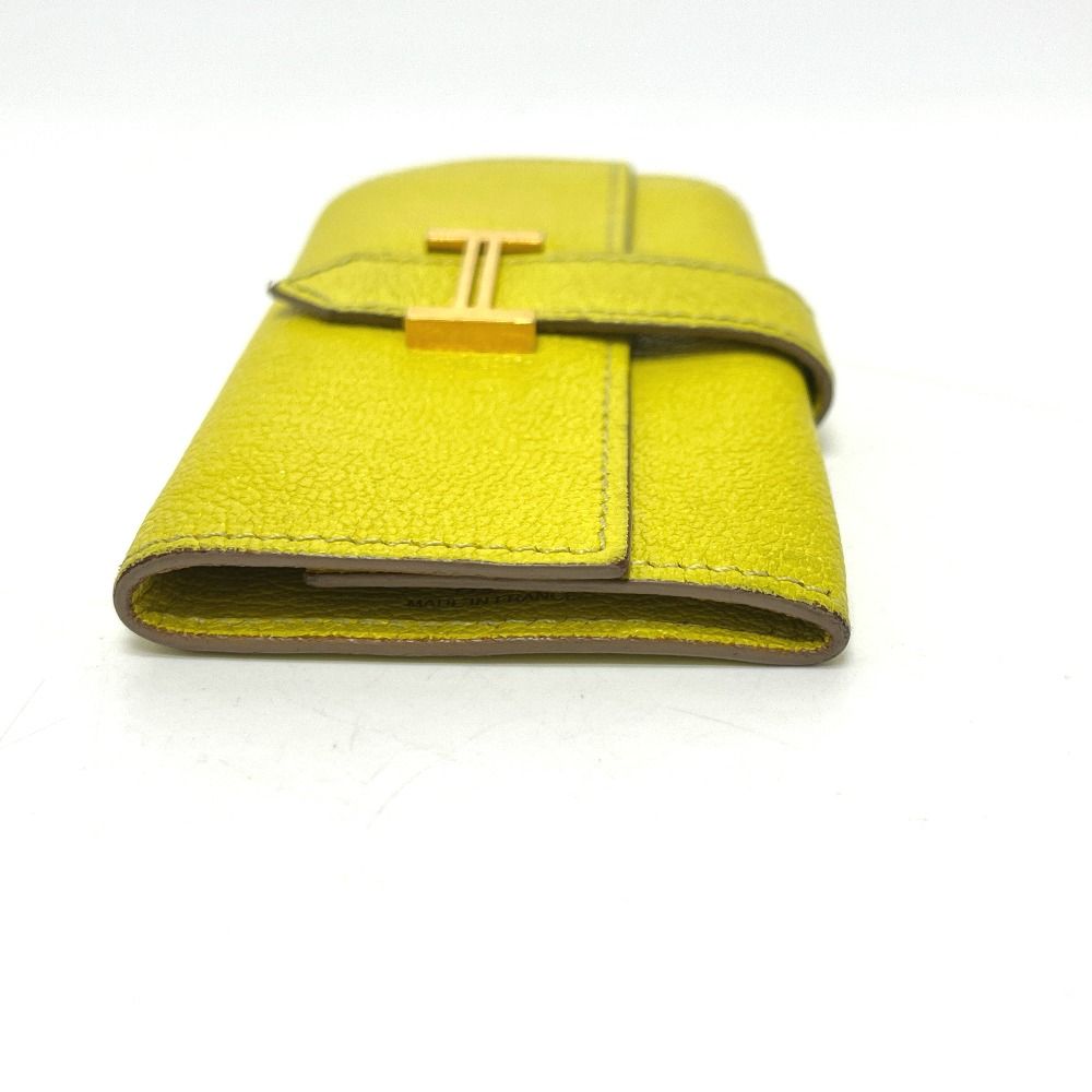 Hermes Key Case Bearn Chevre Coromandel Yellow Key Holder — view 3