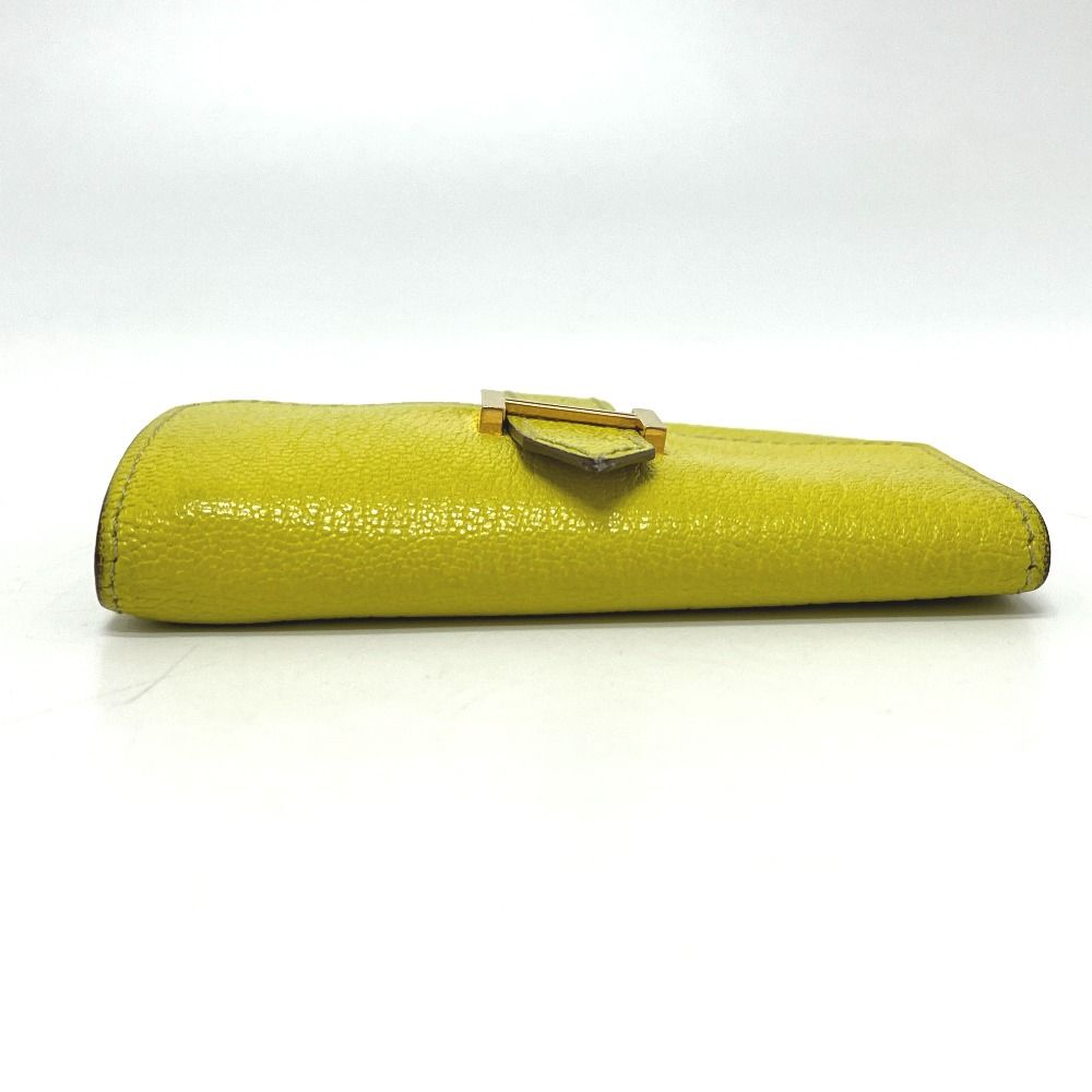 Hermes Key Case Bearn Chevre Coromandel Yellow Key Holder — view 5