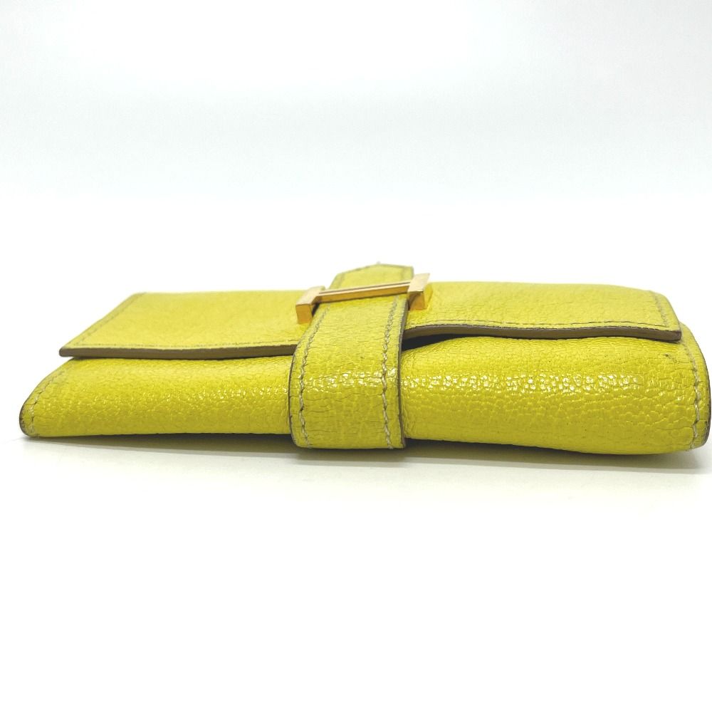 Hermes Key Case Bearn Chevre Coromandel Yellow Key Holder — view 6