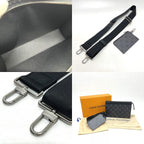 Louis Vuitton Shoulder Bag Gaston Wearable Wallet Monogram Eclipse Canvas Black — view 9