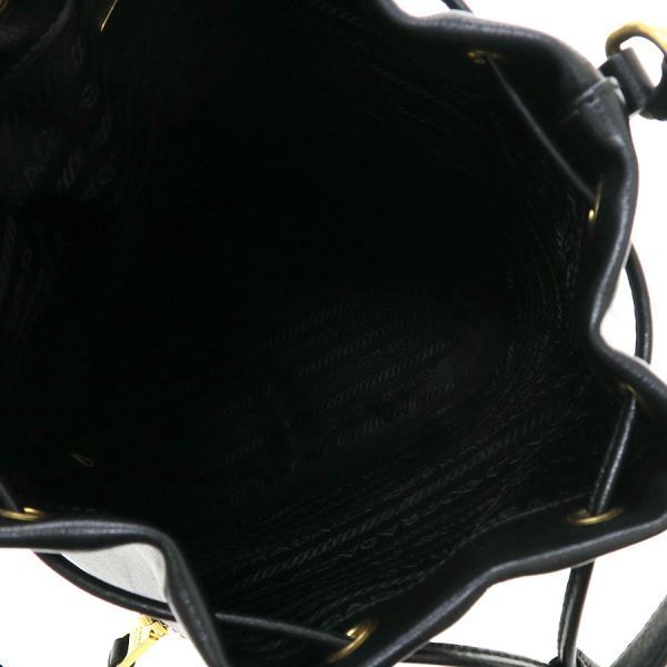 Prada Logo Leather Bucket — view 2