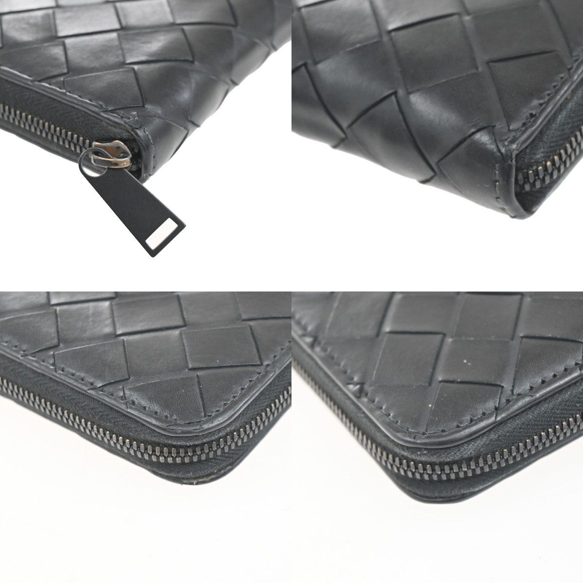 Bottega Veneta Wallet Zip Around Black Leather — view 7