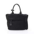 Prada Handbag Black Nylon Leather 2-Way Shoulder