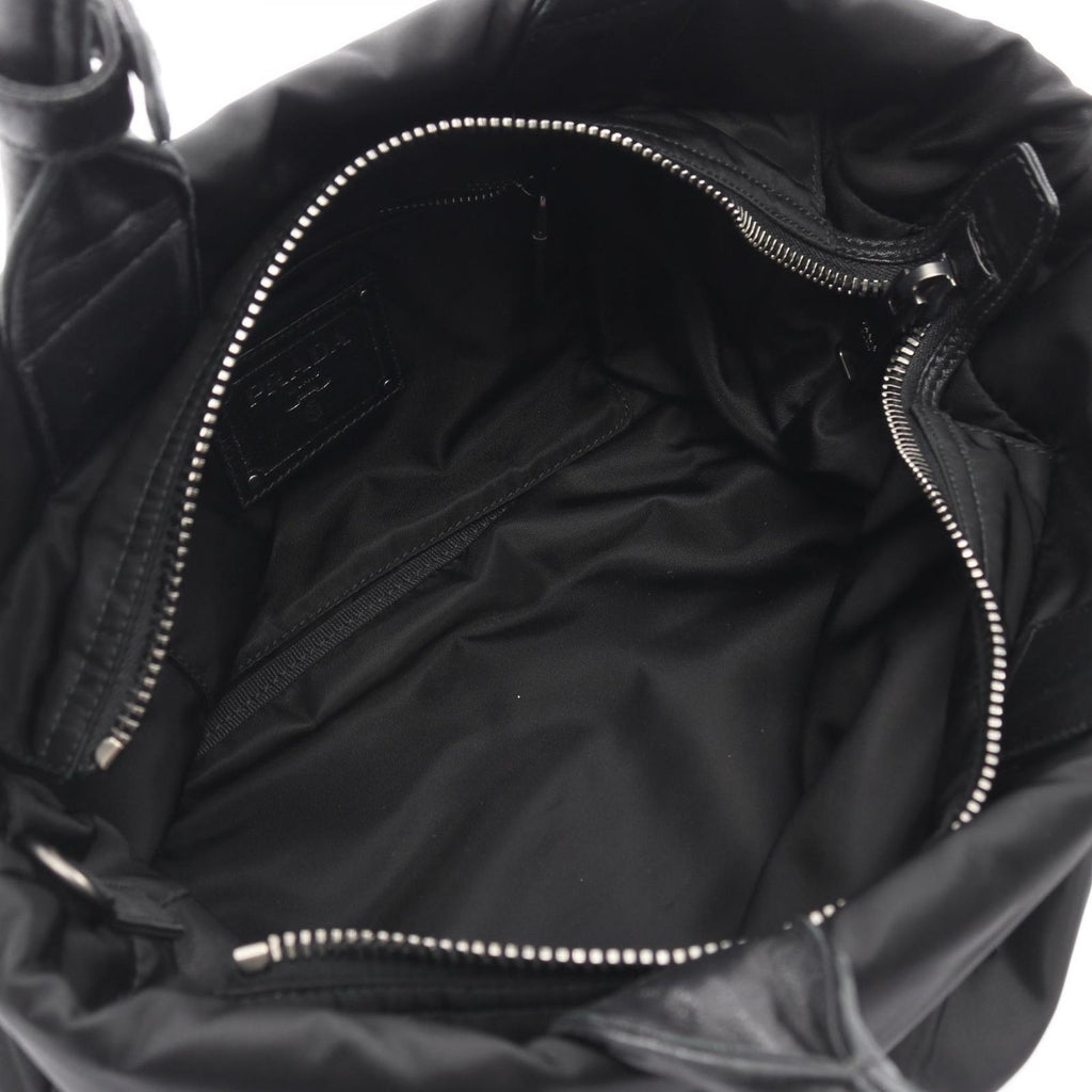 Prada Handbag Black Nylon Leather 2-Way Shoulder — view 3