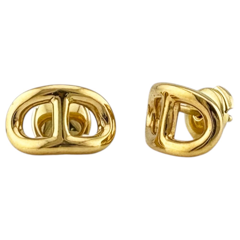 Hermes Chaine D'ancre Earrings 18k Gold