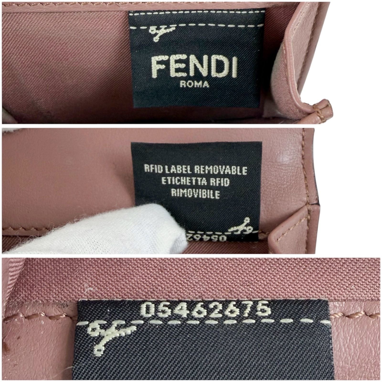 Fendi Studded F's Compact Wallet Micro Trifold — view 9