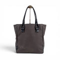 Bottega Veneta Canvas Intrecciato Leather Mini Tote Shoulder Bag Black Gray