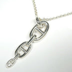 Hermes Necklace Chaine D'ancre Enchainee GM Silver — view 2