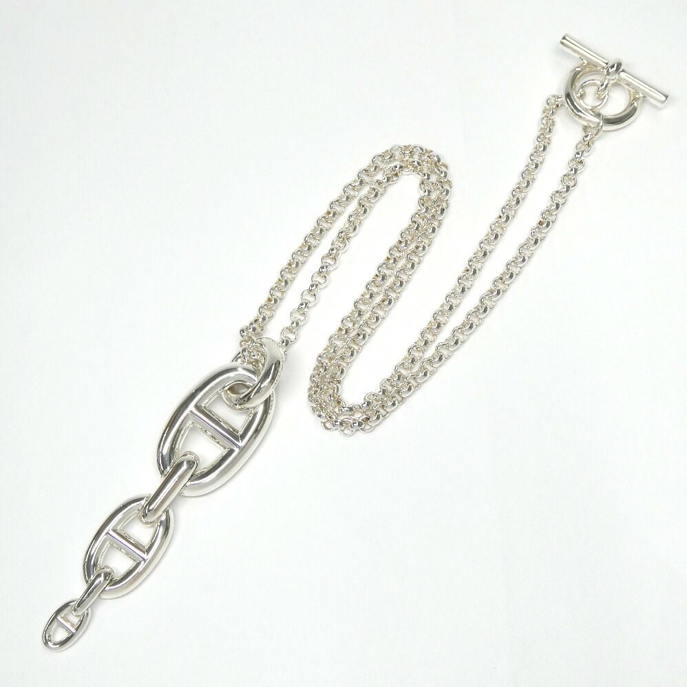 Hermes Necklace Chaine D'ancre Enchainee GM Silver — view 6