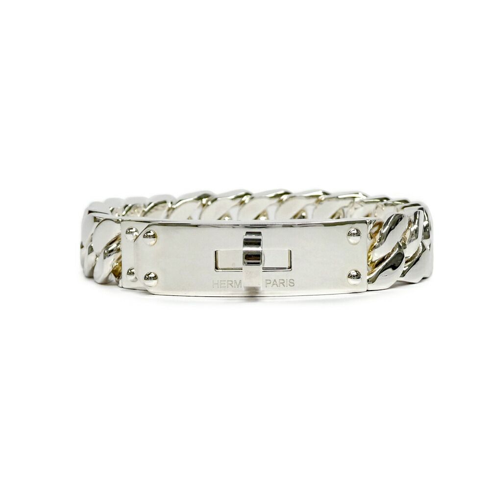 Hermes Bracelet Kelly Gourmette LG Silver