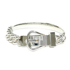 Hermes Bracelet Book le Cellier Inflexible 18 Silver