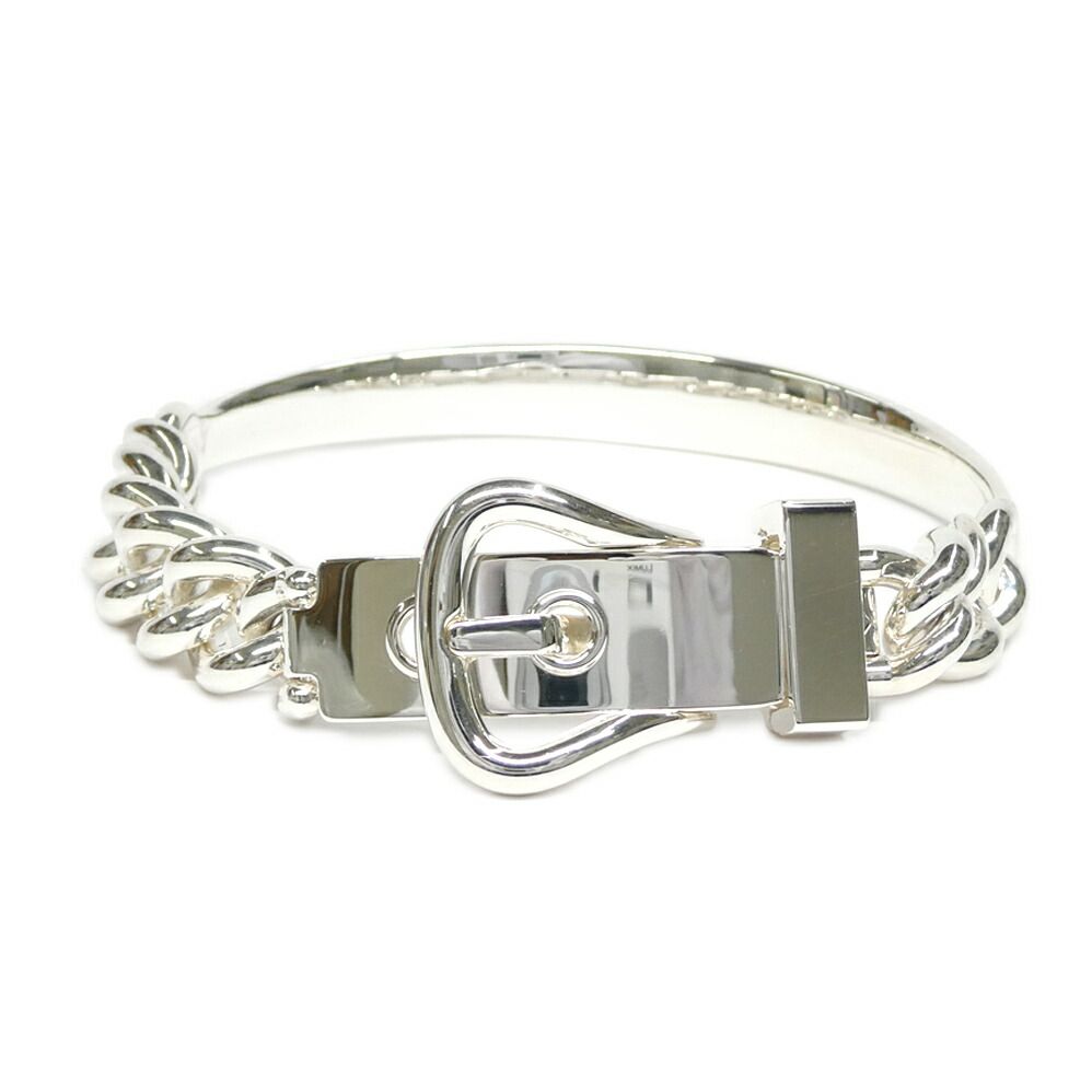 Hermes Bracelet Book le Cellier Inflexible 18 Silver