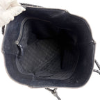 Bottega Veneta Canvas Intrecciato Leather Mini Tote Shoulder Bag Black Gray — view 8