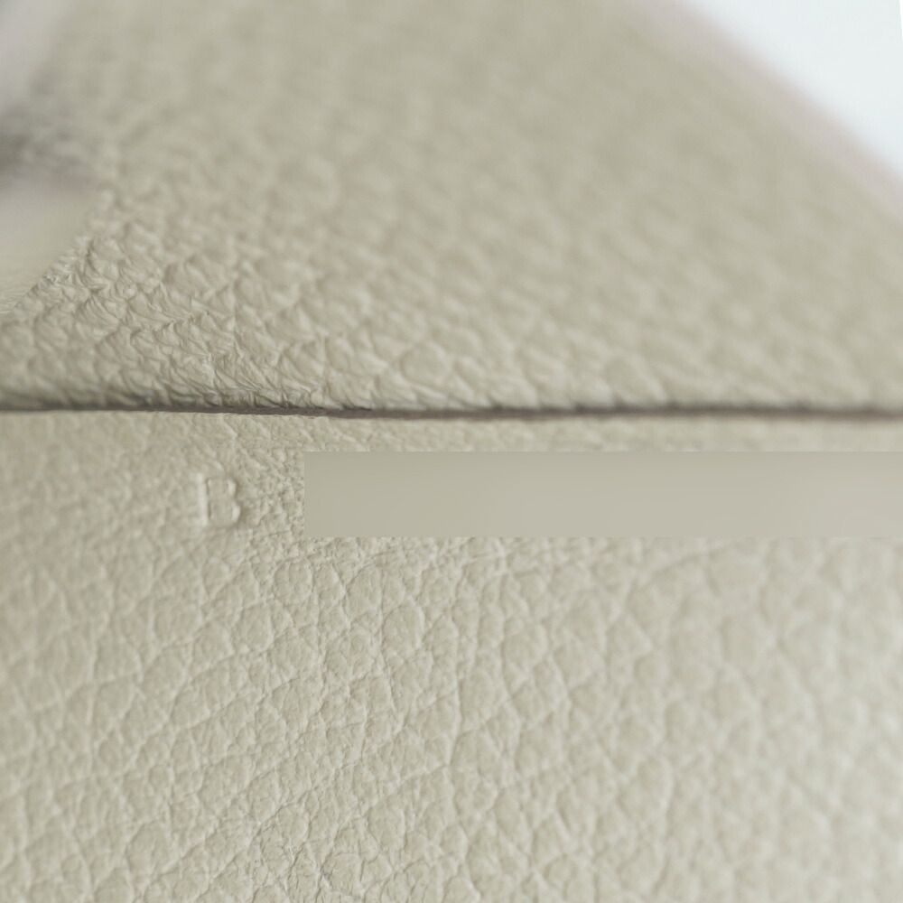 Hermes Calvi Duo Coin Case Card White Ever Leather Silver — view 7