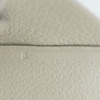 Hermes Calvi Duo Coin Case Card White Ever Leather Silver — view 7