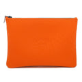 Hermes Neobain MM Orange Nylon Clutch Pouch