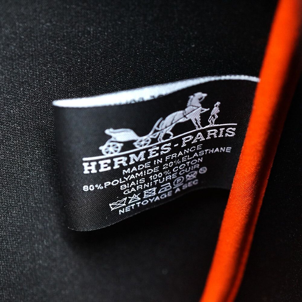 Hermes Neobain MM Orange Nylon Clutch Pouch — view 8
