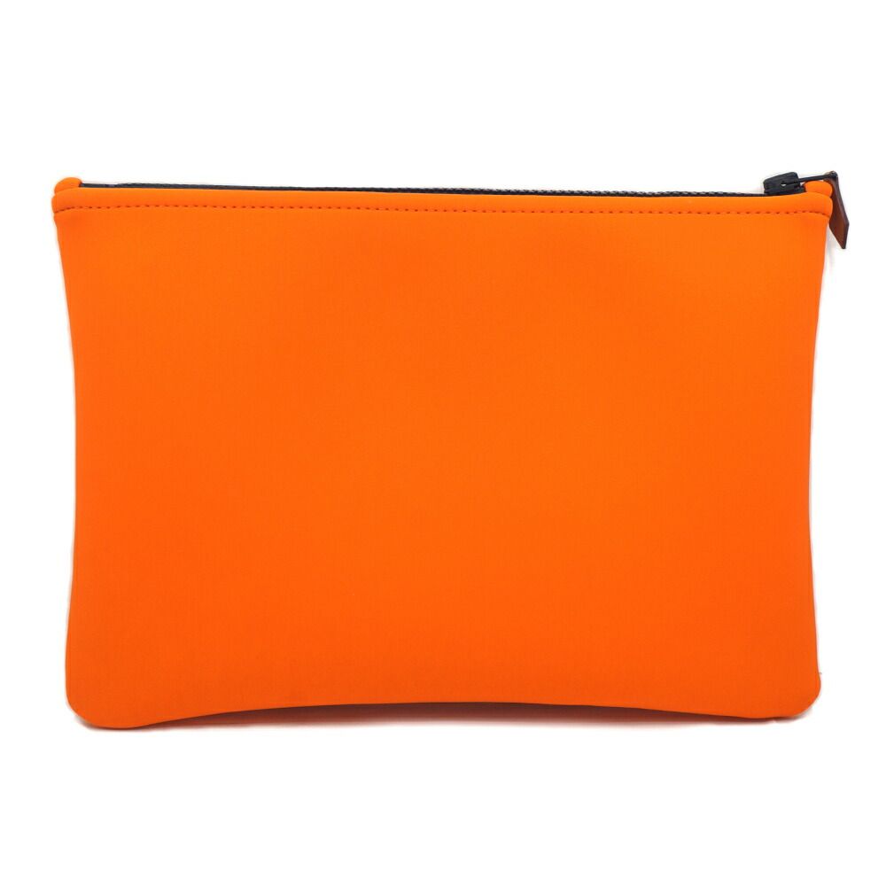 Hermes Neobain MM Orange Nylon Clutch Pouch — view 2