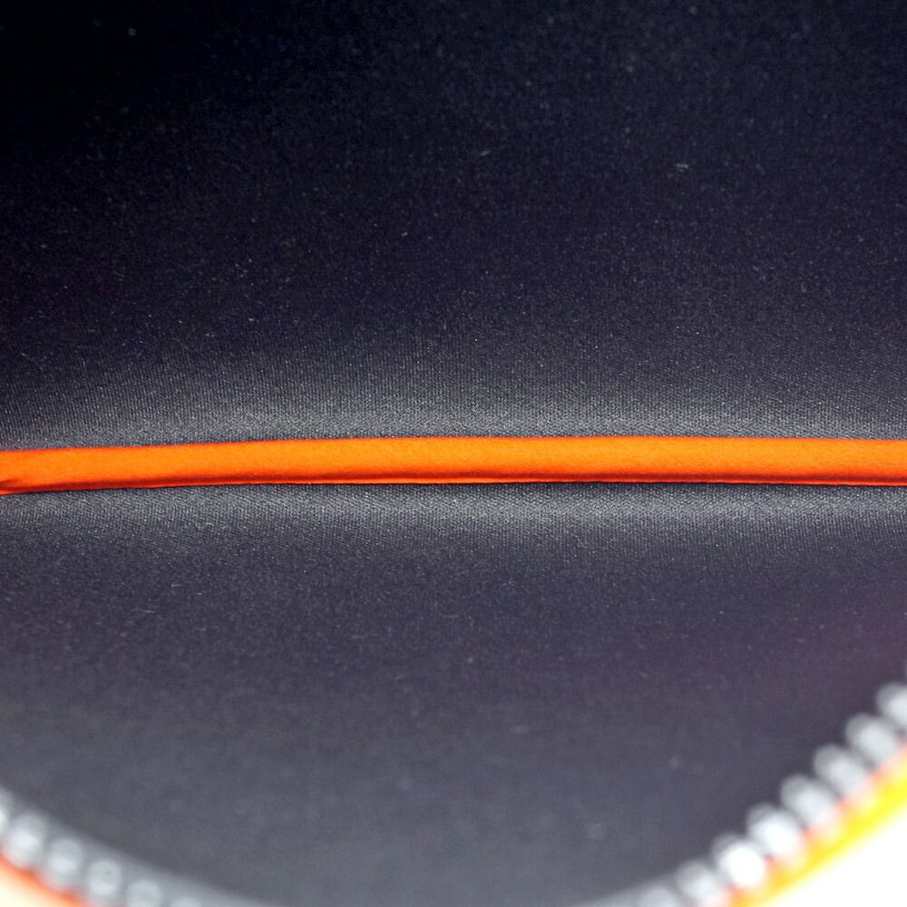 Hermes Neobain MM Orange Nylon Clutch Pouch — view 5