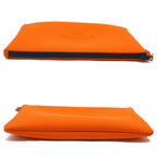 Hermes Neobain MM Orange Nylon Clutch Pouch — view 3