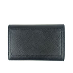 Prada Key Case Nero Saffiano Bicolo 6 Silver Key Holder — view 3