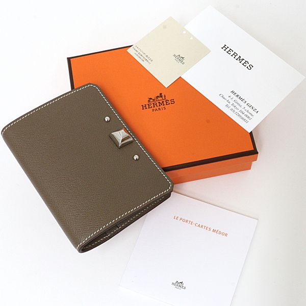 Hermes Card Case Business Holder Vo Madam Etoupe — view 2