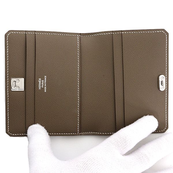 Hermes Card Case Business Holder Vo Madam Etoupe — view 4