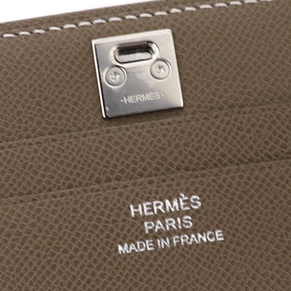 Hermes Card Case Business Holder Vo Madam Etoupe — view 6