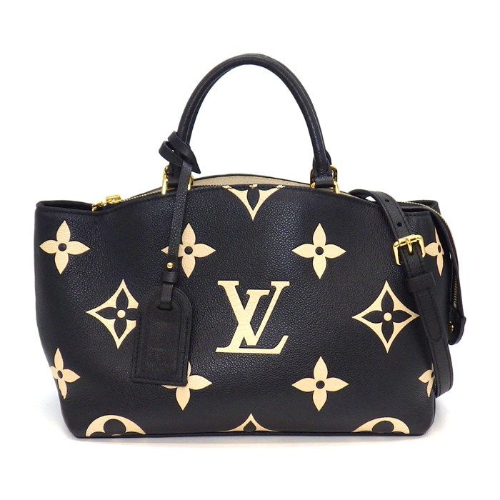 Louis Vuitton Handbag Petit Palais PM Noir Beige Bicolor Monogram Empreinte