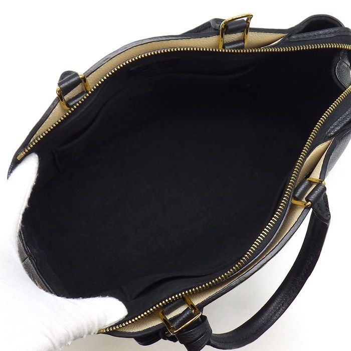 Louis Vuitton Handbag Petit Palais PM Noir Beige Bicolor Monogram Empreinte — view 5