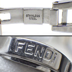 Fendi Watch Orologi Black Dial Logo Bracelet SS Quartz Analog — view 5