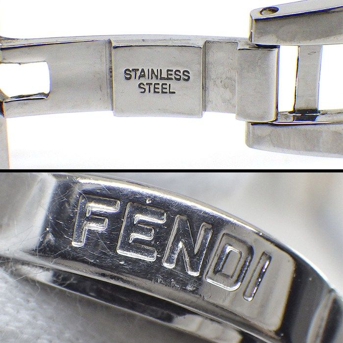 Fendi Watch Orologi Black Dial Logo Bracelet SS Quartz Analog — view 5