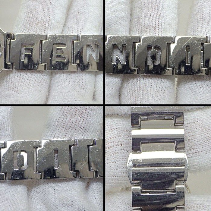 Fendi Watch Orologi Black Dial Logo Bracelet SS Quartz Analog — view 8