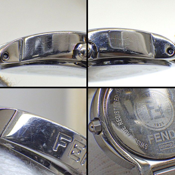 Fendi Watch Orologi Black Dial Logo Bracelet SS Quartz Analog — view 6